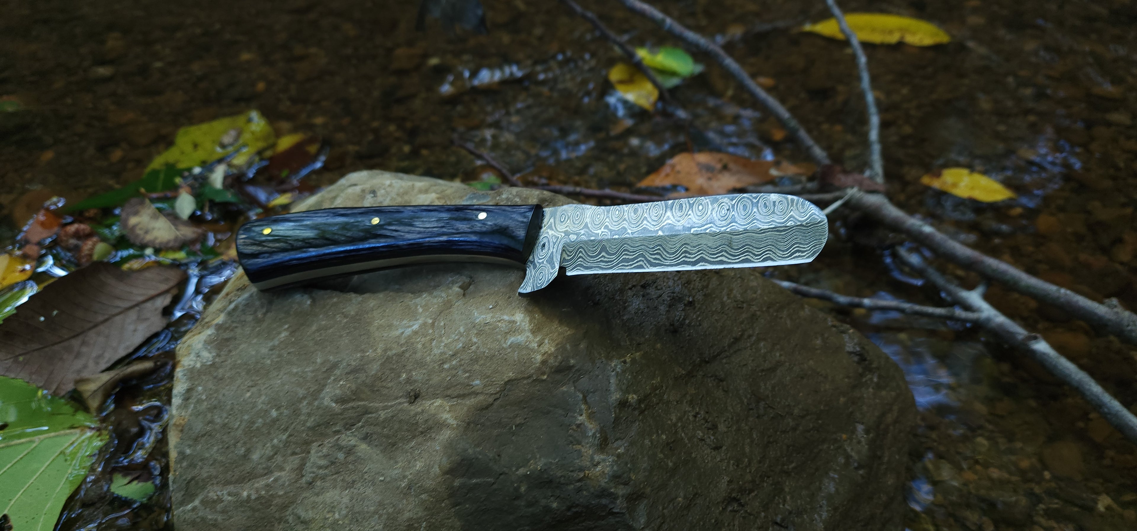 EBK-06 — Damascus Stagwood Bull Skinner