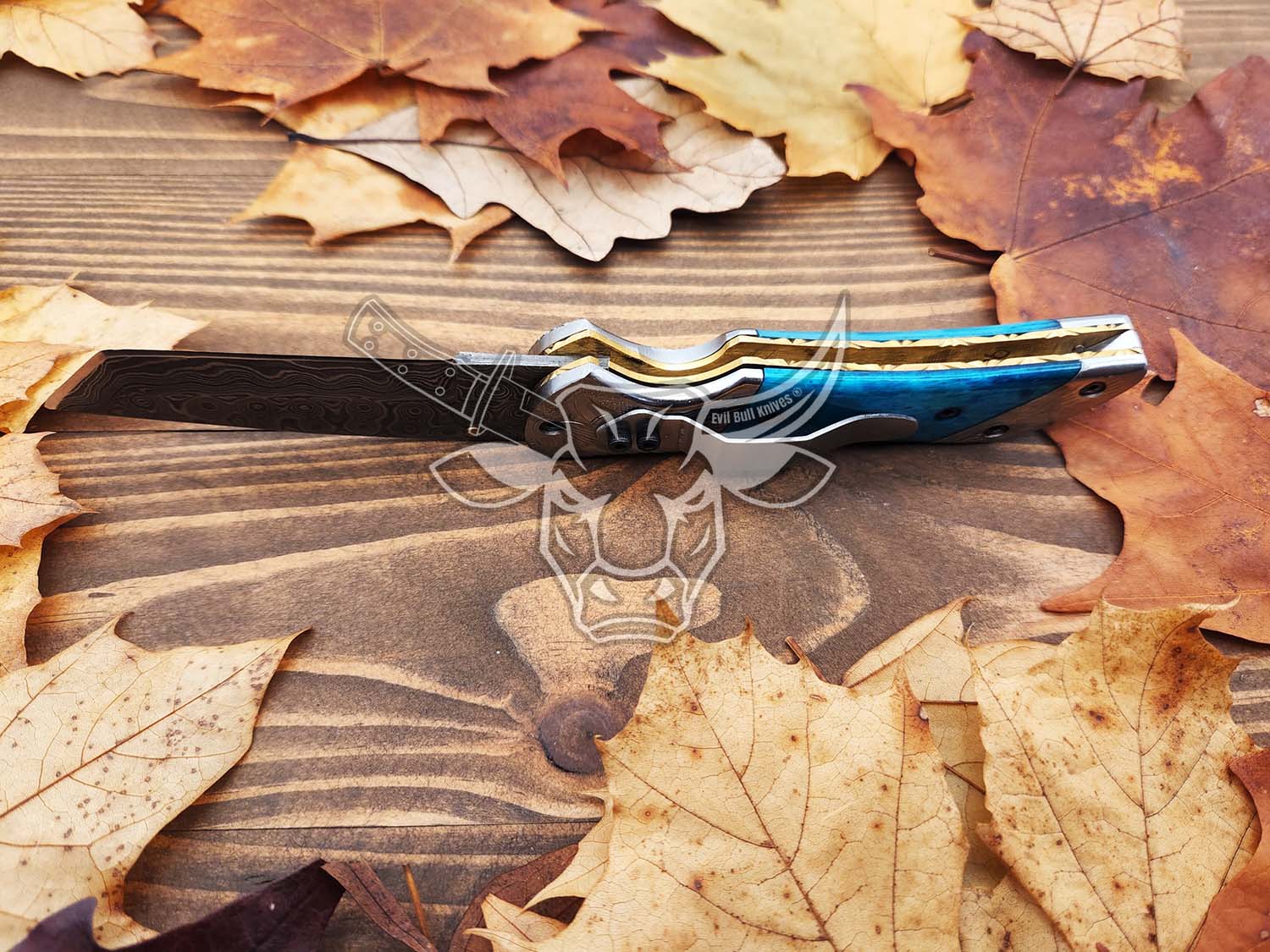 Yamato Blue Tanto Folding Knife - EBK-168