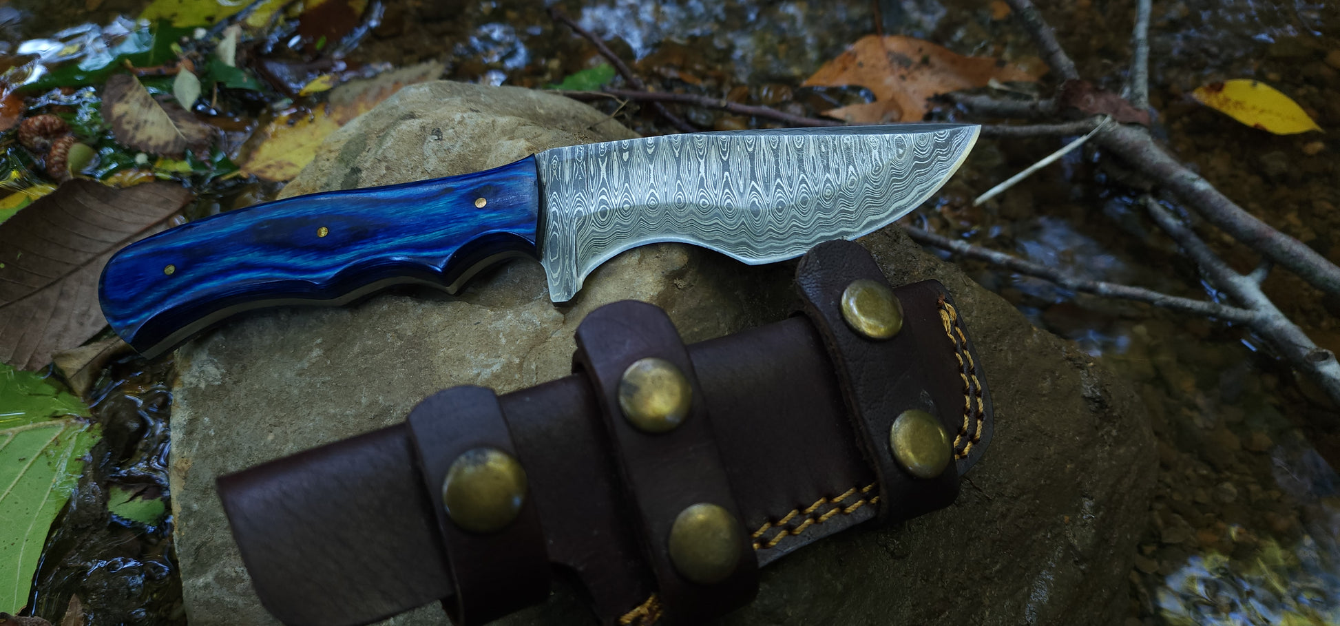 EBK-18 Blue Handle Knife