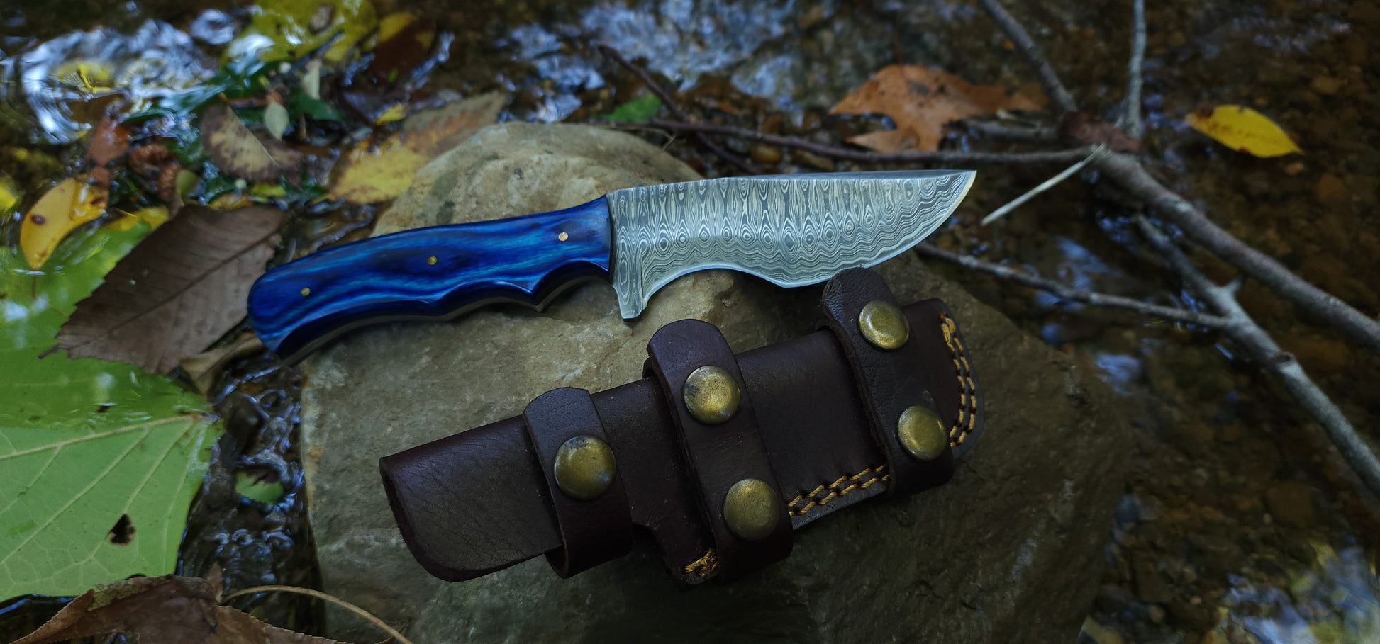 EBK-18 Blue Handle Knife