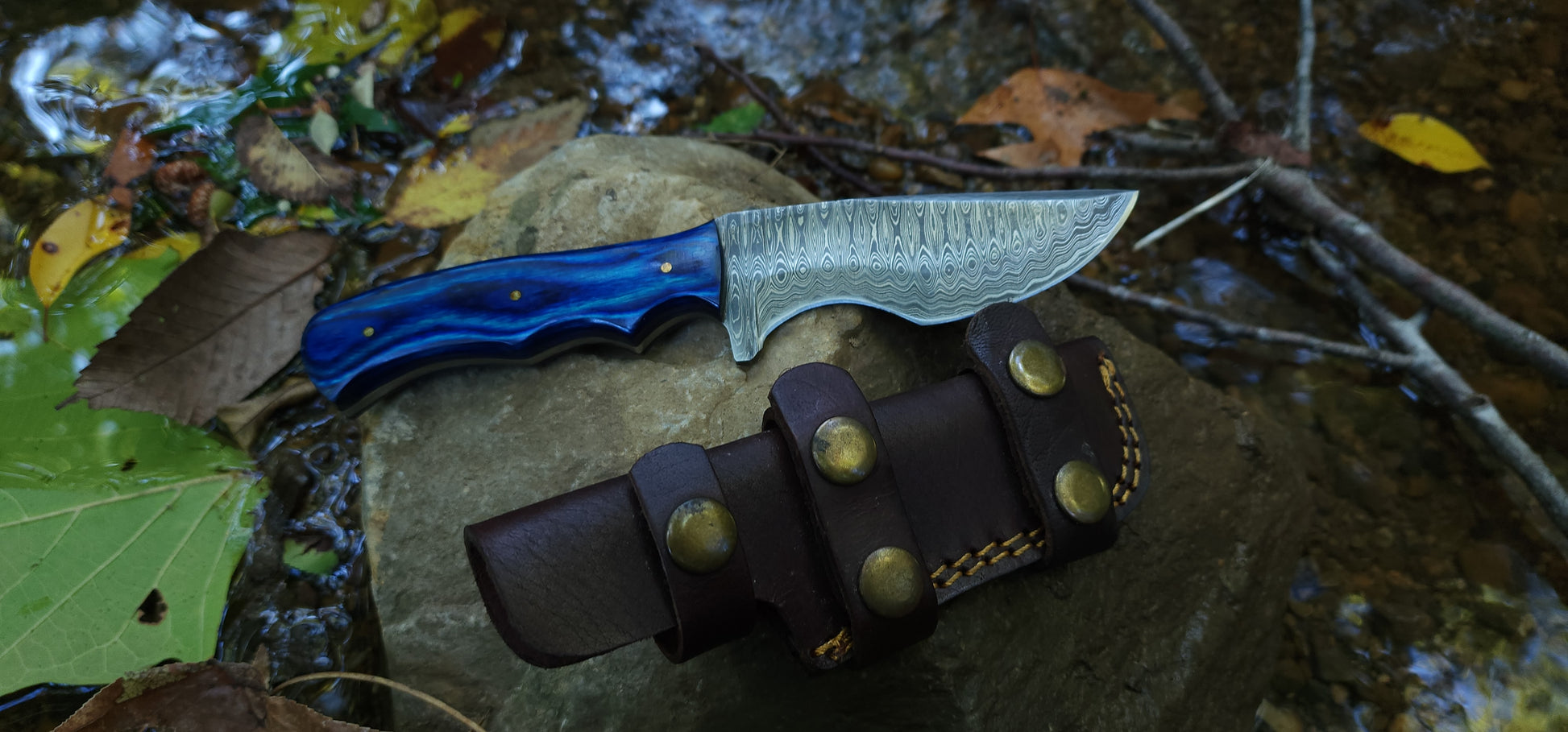EBK-18 Blue Handle Knife