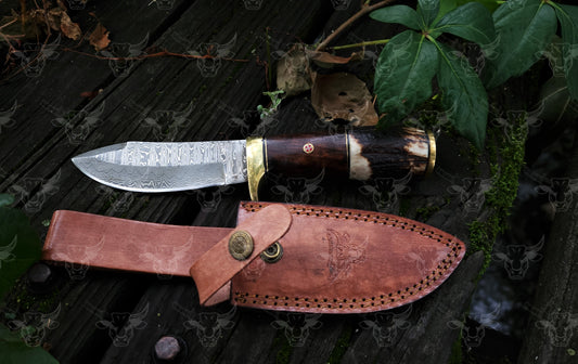 EBK-12 Damascus Steel Hunting Knife