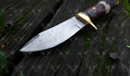 EBK-12 Damascus Steel Hunting Knife