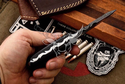 EBK-97 Custom Handmade Damascus Steel Skinning/Camping/Hunting Knife Birthday Gift,Anniversary Gift , Christmas Gift