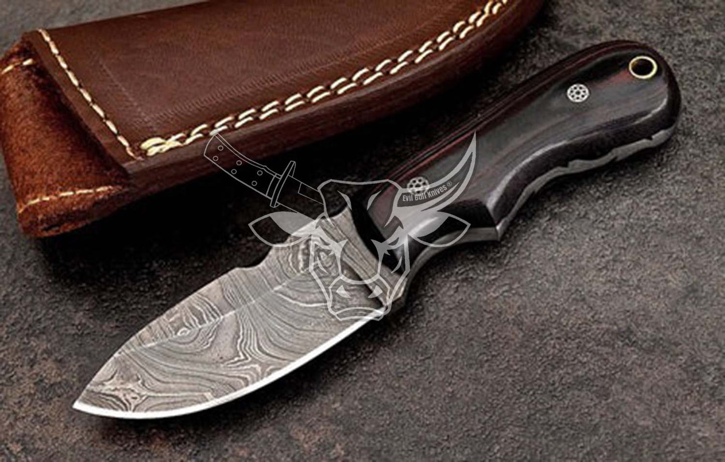 EBK-97 Custom Handmade Damascus Steel Skinning/Camping/Hunting Knife Birthday Gift,Anniversary Gift , Christmas Gift