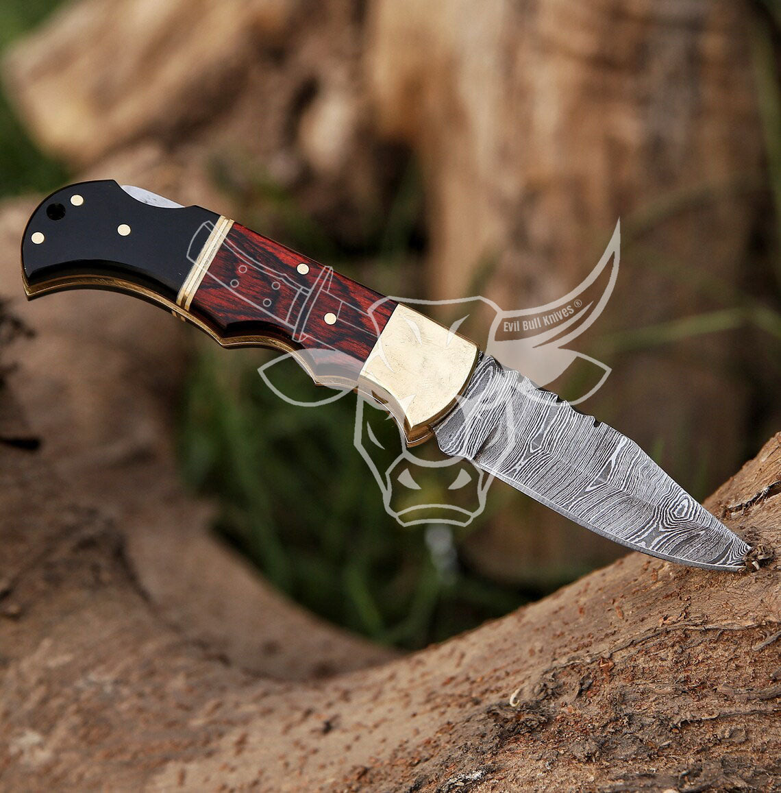 EBK-31 Hand Made Damascus Folding pocket knife Anniversary Gift, Christmas Gift For Him