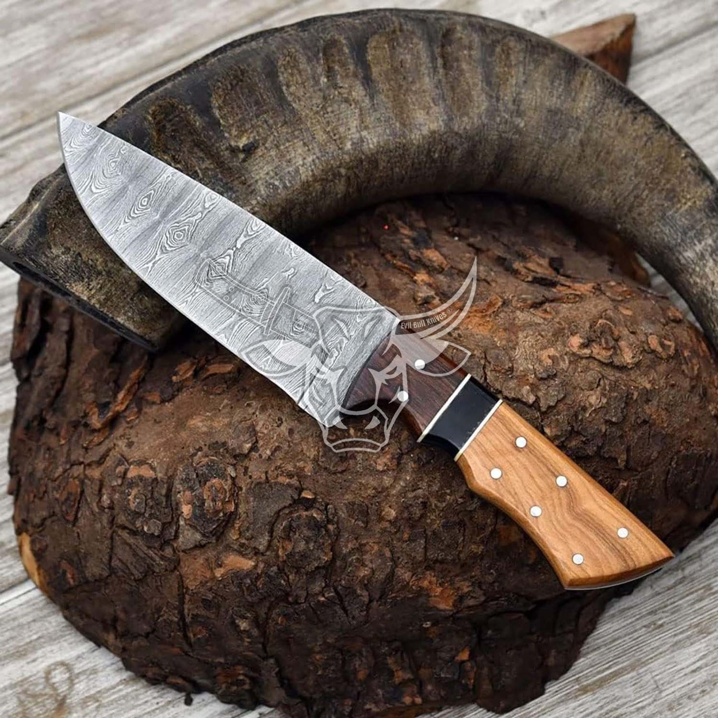 EBK-164 Custom Handmade Damascus Hunting Knife Birthday Gift, Anniversary Gift, Christmas gift for Him