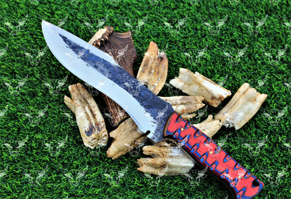 EBK-22 Handforged knife fixed blade knife rose wood