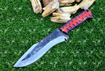 EBK-22 Handforged knife fixed blade knife rose wood