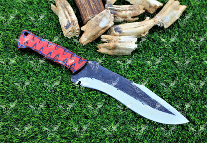 EBK-22 Handforged knife fixed blade knife rose wood