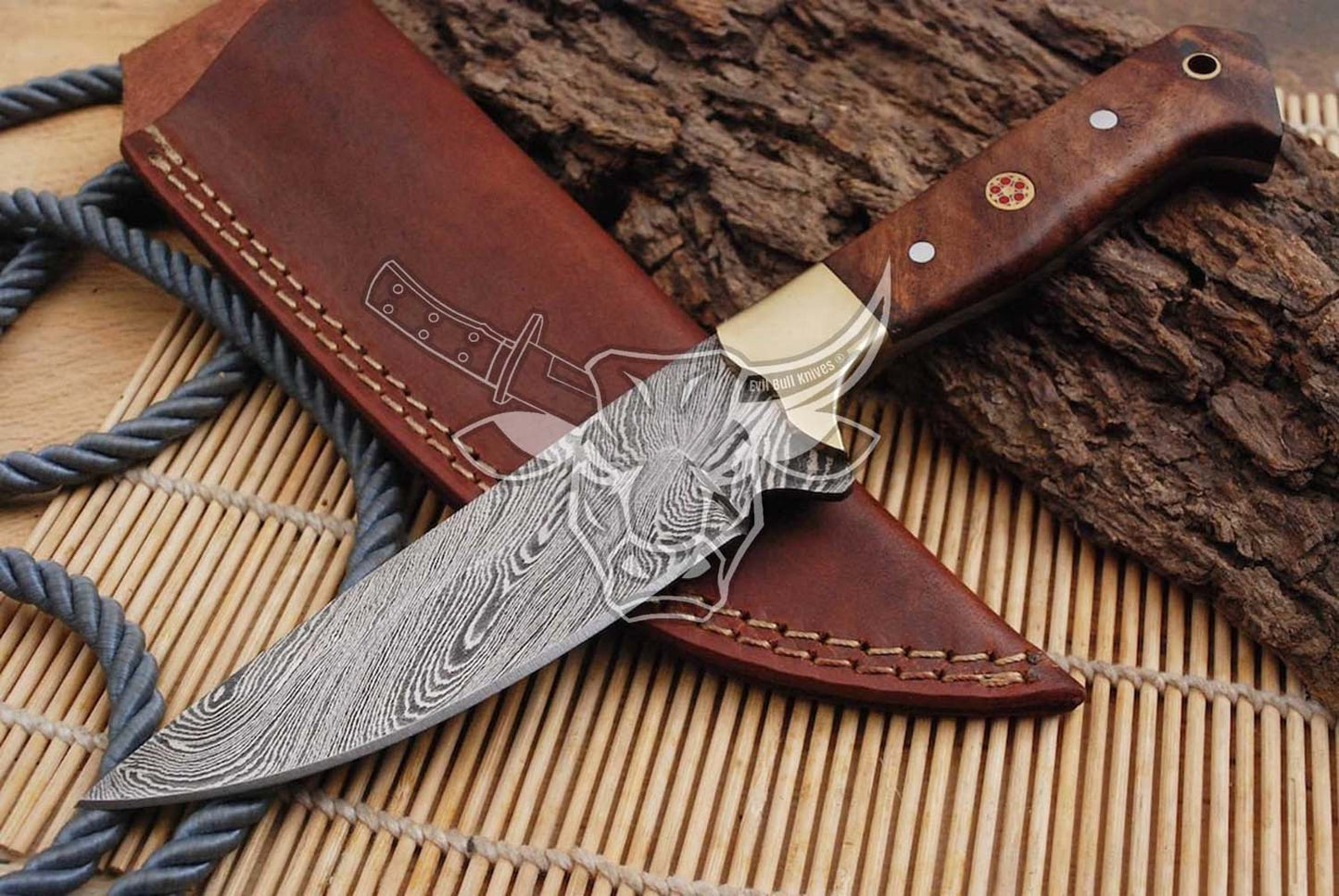 EBK-83 Custom Handmade Damascus hunting knife Anniversary Gift, Birthday Gift , Christmas Gift For Him