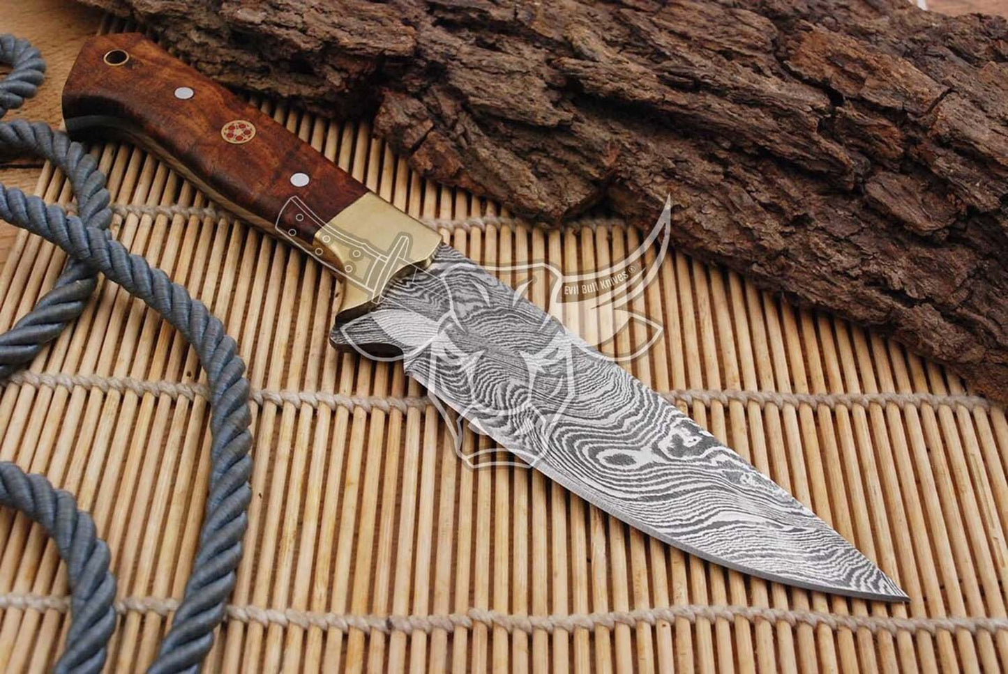 EBK-83 Custom Handmade Damascus hunting knife Anniversary Gift, Birthday Gift , Christmas Gift For Him