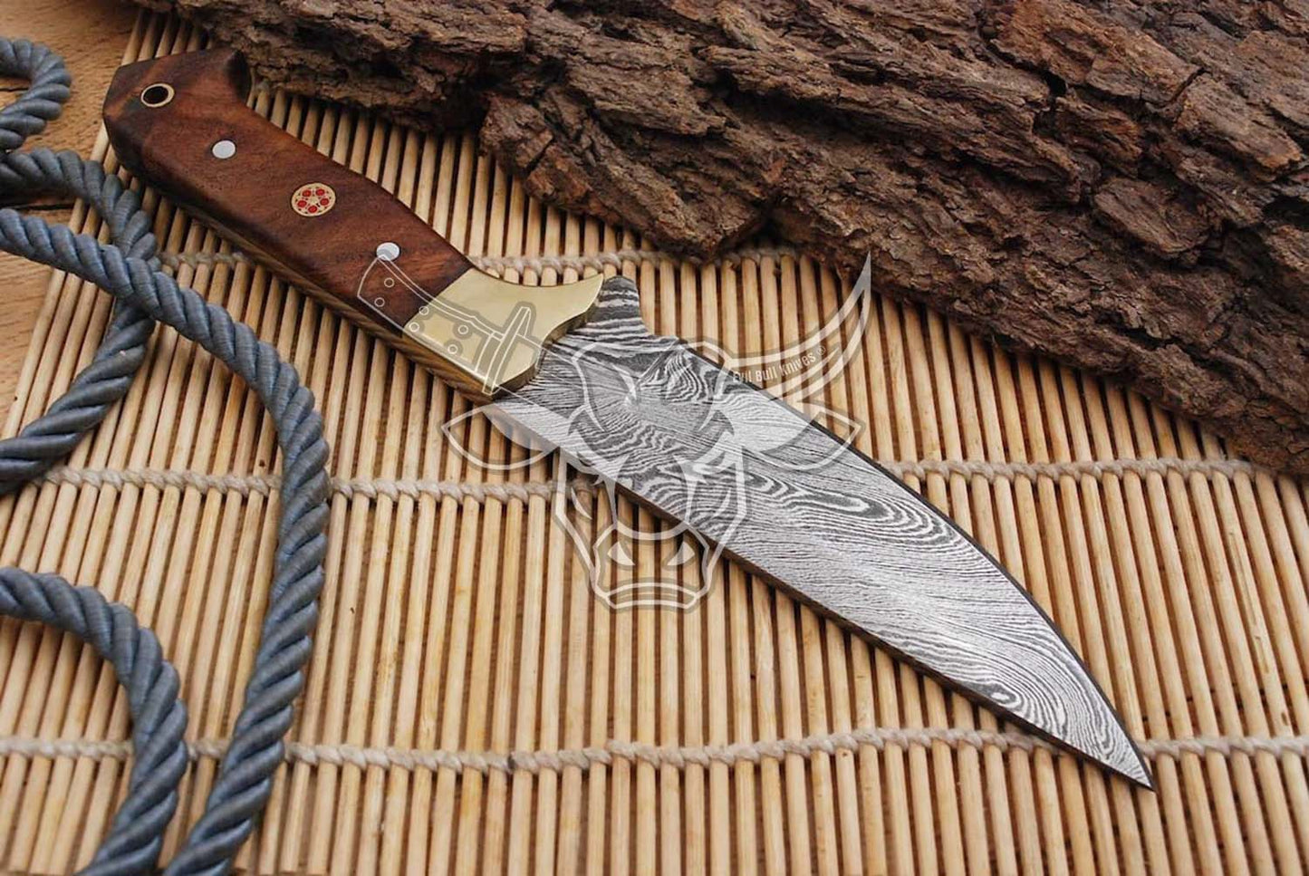 EBK-83 Custom Handmade Damascus hunting knife Anniversary Gift, Birthday Gift , Christmas Gift For Him