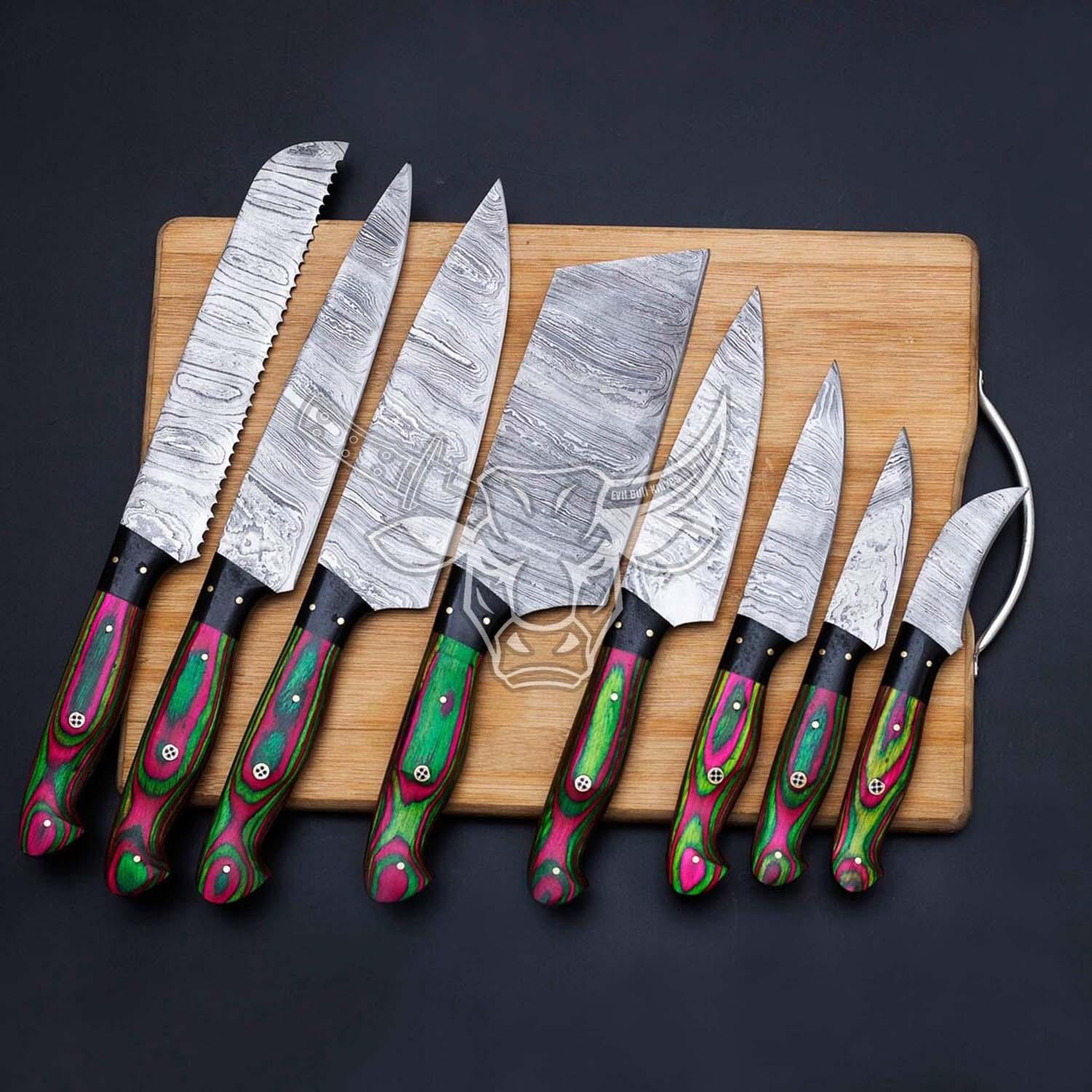 EBK-149 8 Pcs Damascus chef set