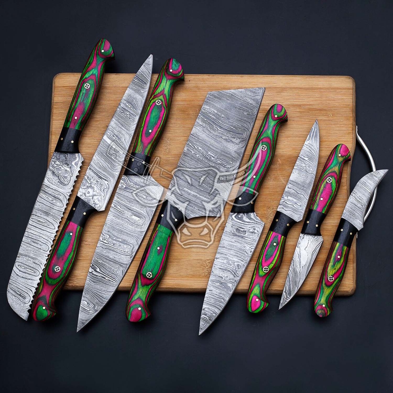 EBK-149 8 Pcs Damascus chef set