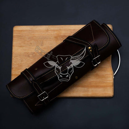 EBK-147 Custom HANDMADE Damascus Chef Set With Cow leather Sheath Anniversary Gift, Birthday Gift, Christmas gift For Him