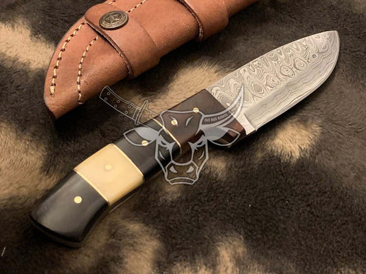 EBK-78 Custom Handmade Damascus Hunting Knife Christmas Gift For Him, Birthday Gift Anniversary Gift