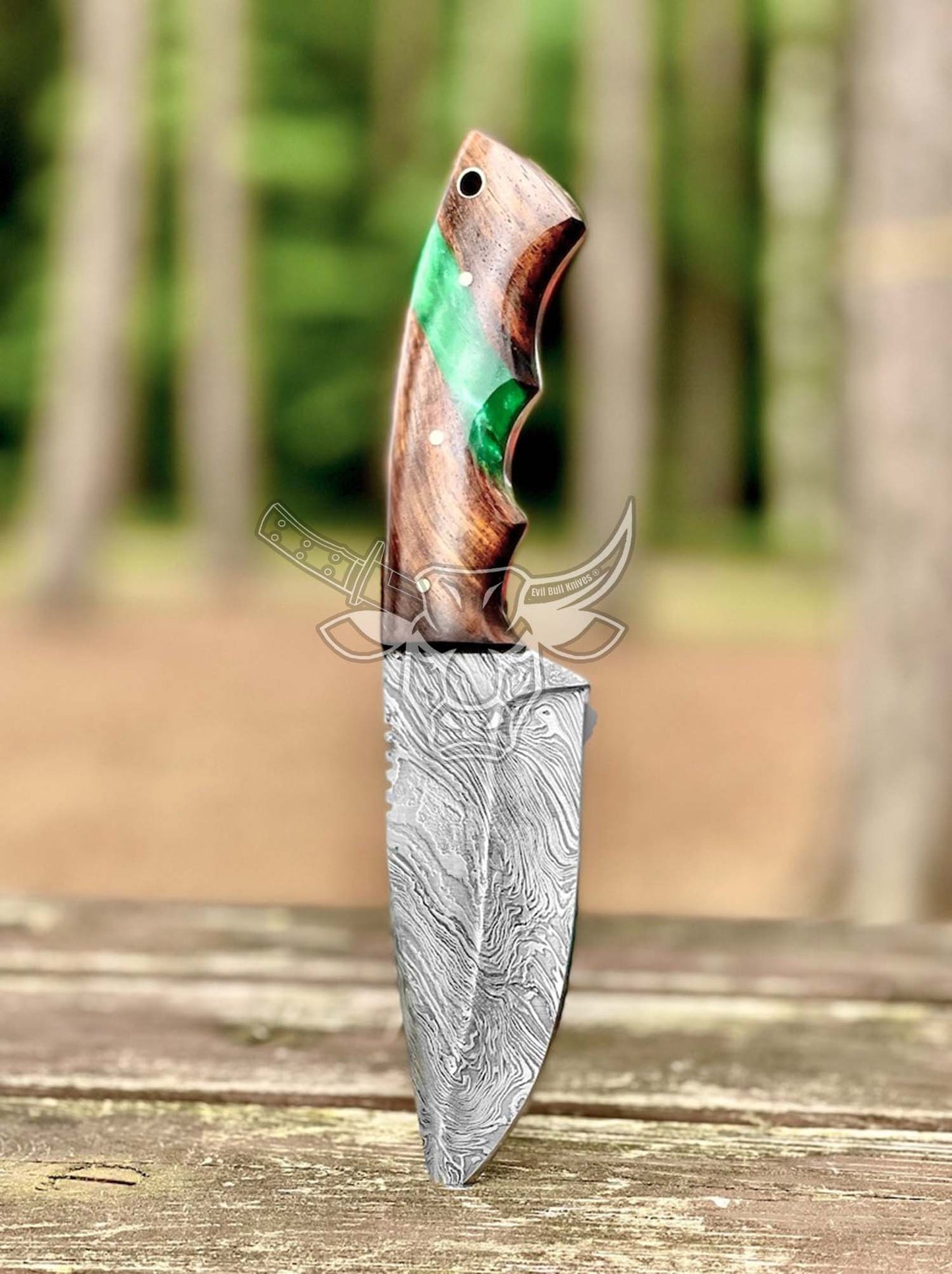 EBK-115 Damascus Steel Hunting Knife