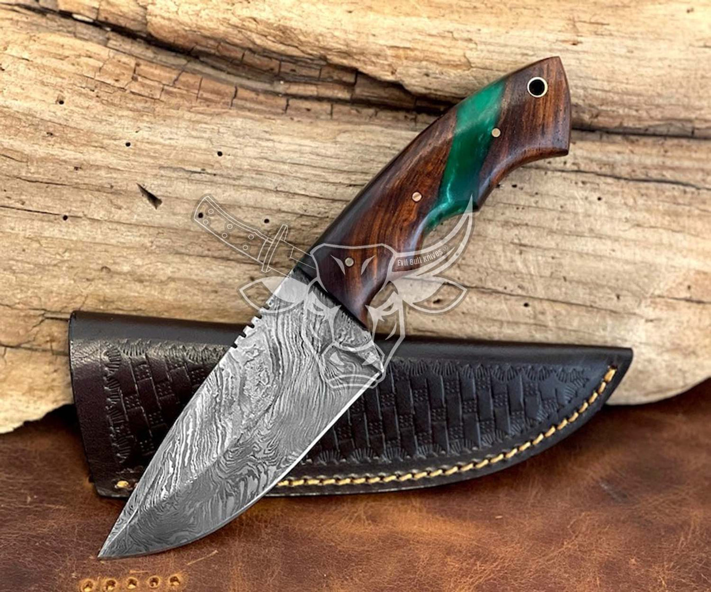 EBK-115 Damascus Steel Hunting Knife