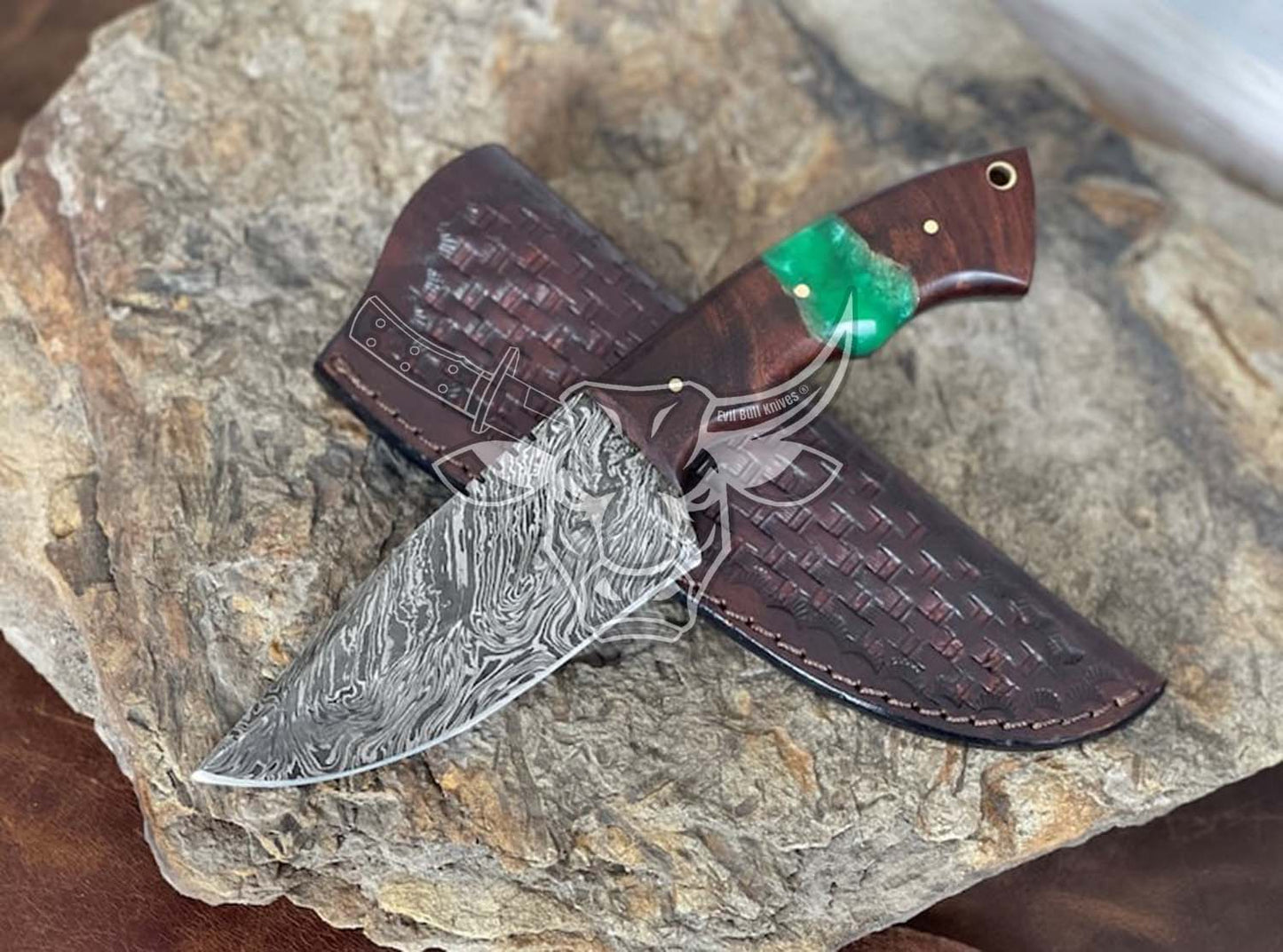 EBK-115 Damascus Steel Hunting Knife