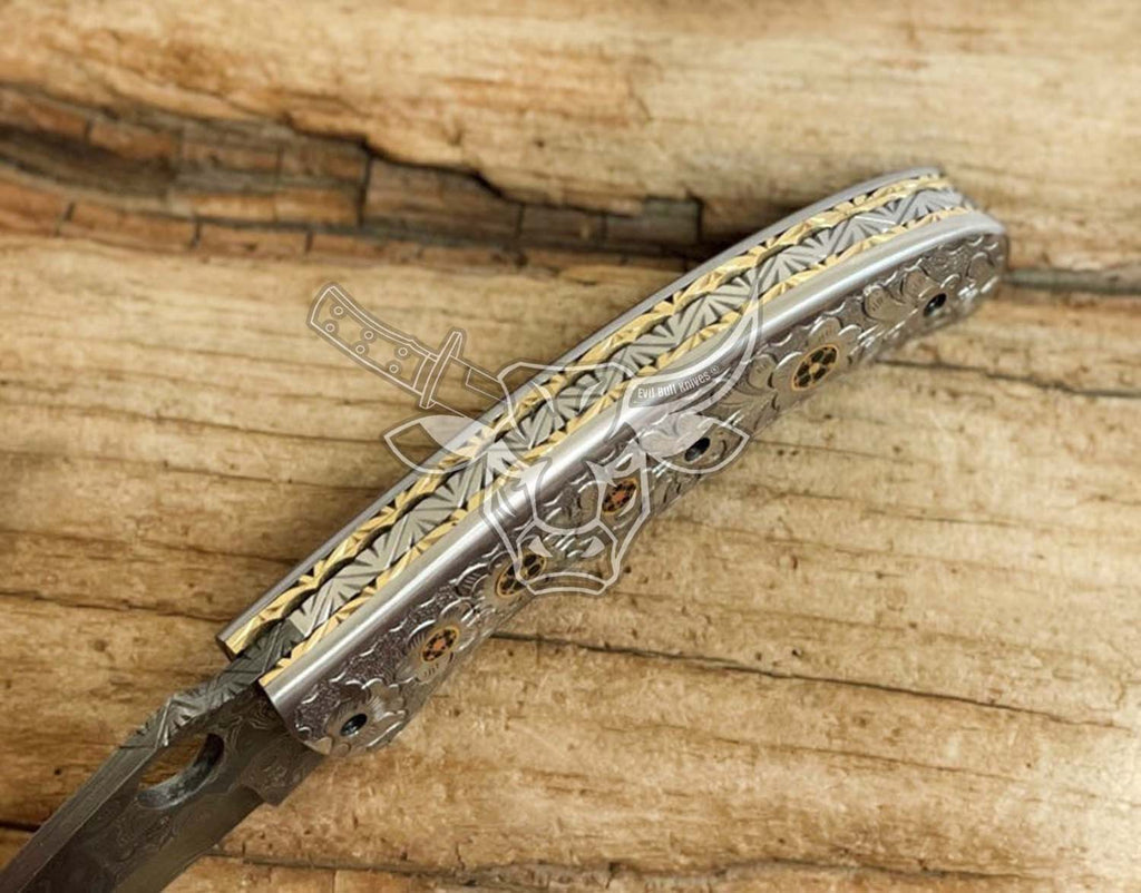 EBK-113 Damascus Steel Folding/Pocket Knife