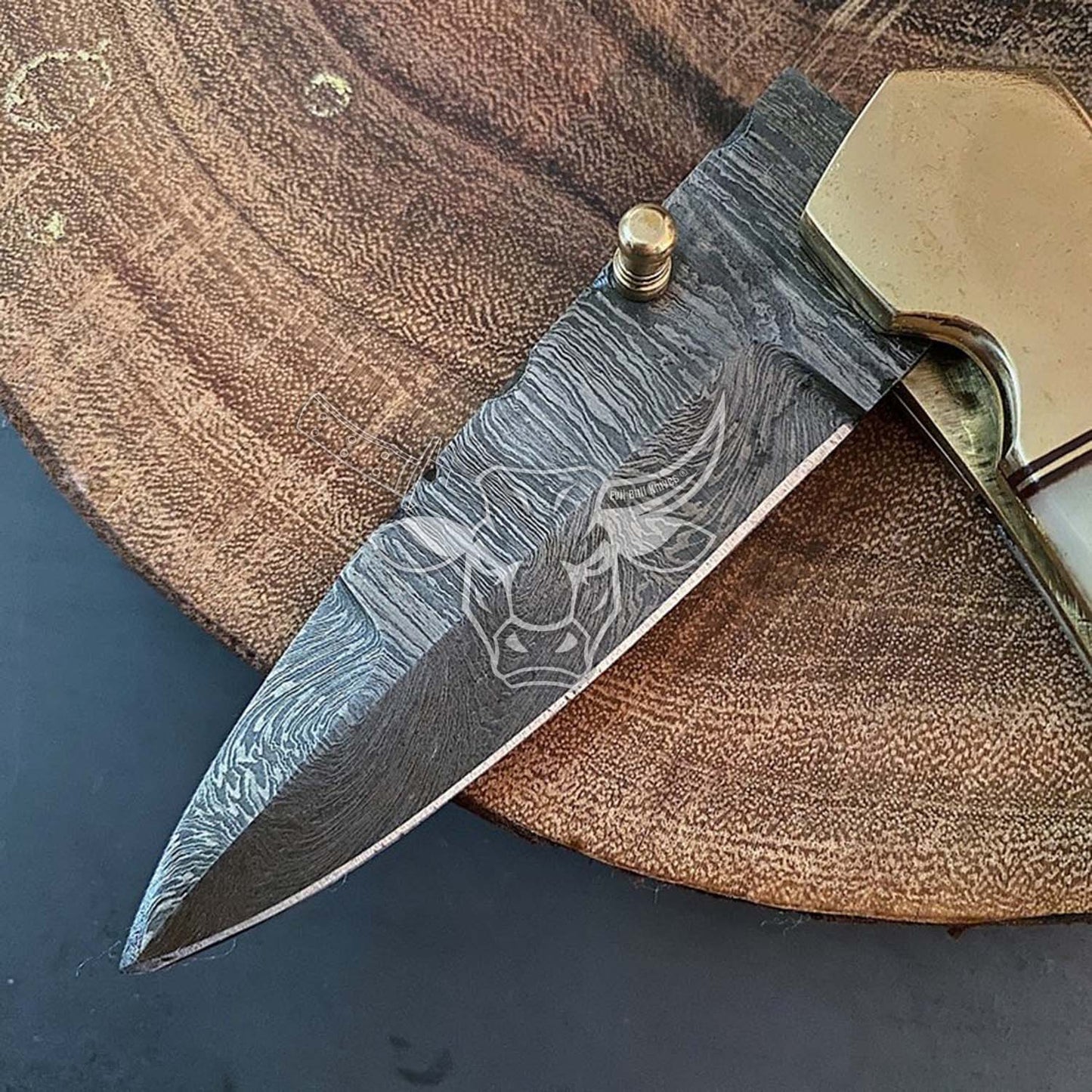 EBK-159 Custom handmade Damascus Folding Pocket Knife Everyday Carry Anniversary Gift, Birthday Gift, Christmas Gift For Him ,Father Day Gift