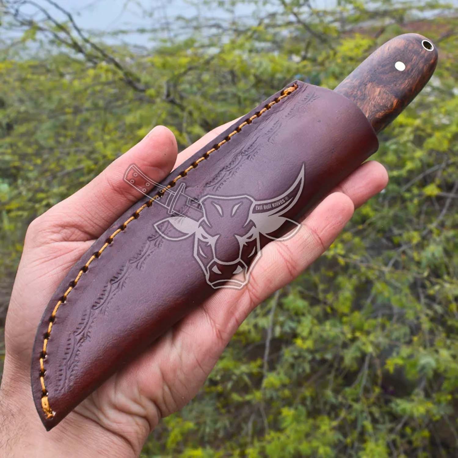 EBK-49 Custom Handmade Damascus Full Tang Hunting Knife Birthday Gift, Anniversary Gift, Christmas Gift For Him