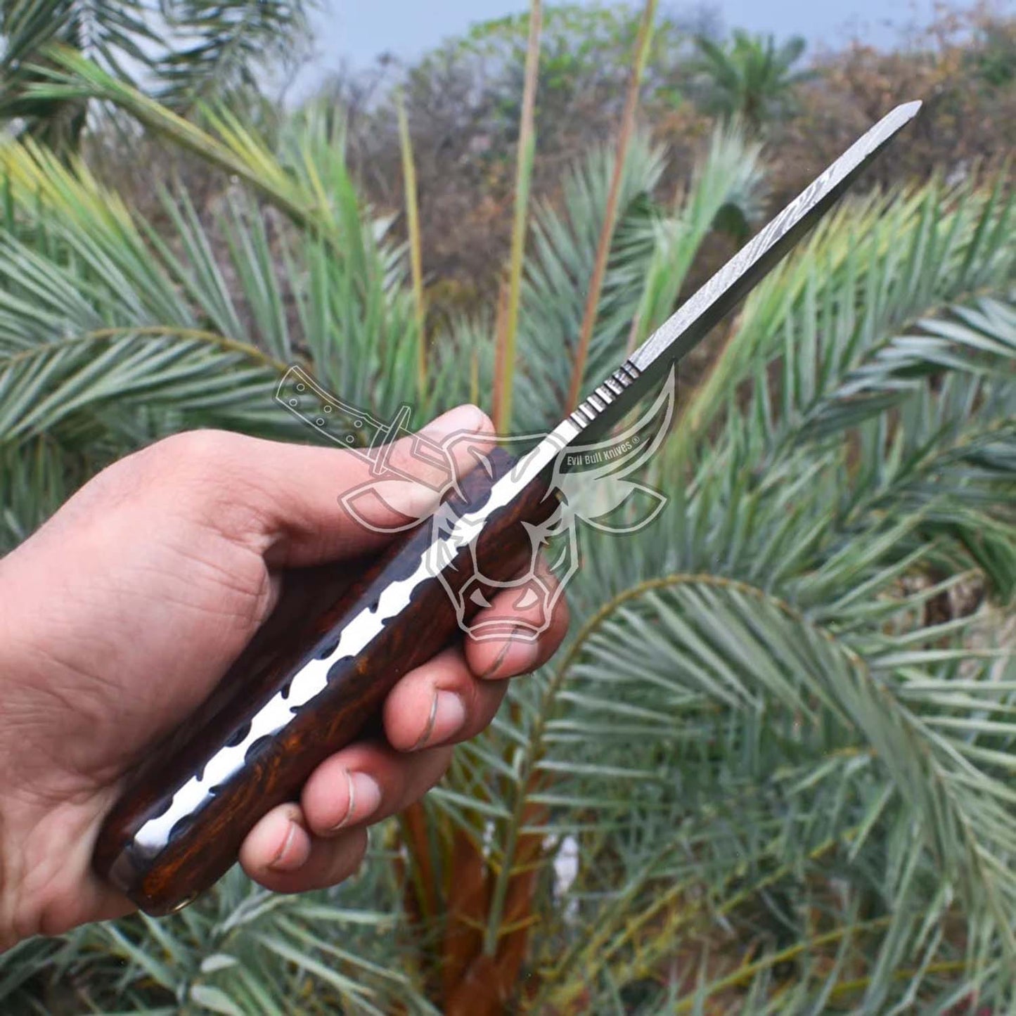 EBK-49 Custom Handmade Damascus Full Tang Hunting Knife Birthday Gift, Anniversary Gift, Christmas Gift For Him