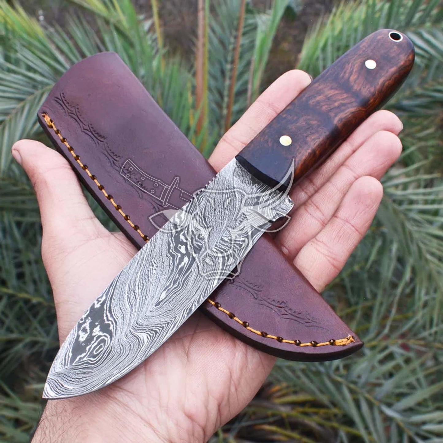 EBK-49 Custom Handmade Damascus Full Tang Hunting Knife Birthday Gift, Anniversary Gift, Christmas Gift For Him