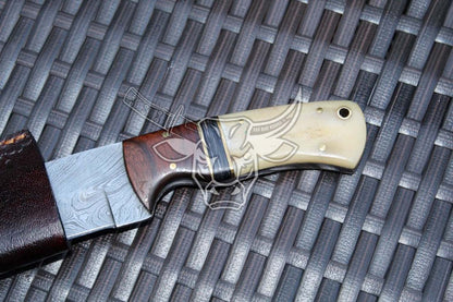 EBK-137 Custom Handmade Hinting With Leather Sheath Anniversary Gift, Birthday Gift ,Christmas Gift For Him