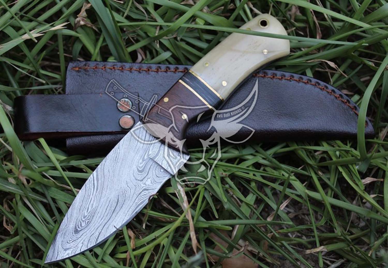 EBK-137 Custom Handmade Hinting With Leather Sheath Anniversary Gift, Birthday Gift ,Christmas Gift For Him