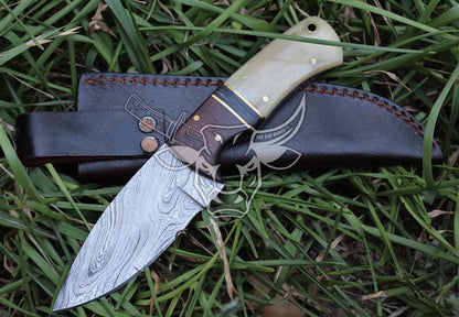 EBK-137 Custom Handmade Hinting With Leather Sheath Anniversary Gift, Birthday Gift ,Christmas Gift For Him