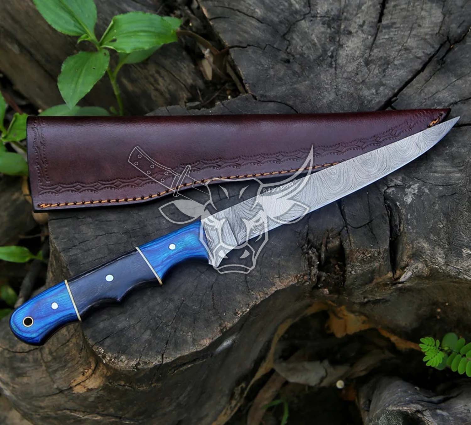 EBK-43 Fillet Fishing Knife Handmade Damascus Steel Knife with Flexible Blade Chef Gift For Special Occasions Personalize Your Kitchen Dinner Set Gift For Him