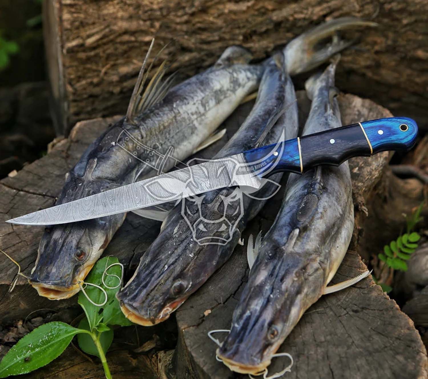 EBK-43 Fillet Fishing Knife Handmade Damascus Steel Knife with Flexible Blade Chef Gift For Special Occasions Personalize Your Kitchen Dinner Set Gift For Him
