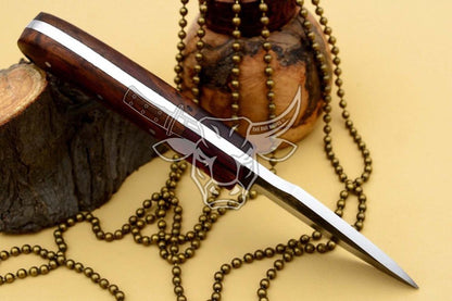 EBK-76 Custom Handmade Steel Knife With Leather Sheath Anniversary Gift, Birthday Gift, Christmas Gift For him