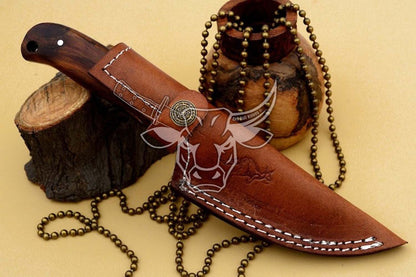 EBK-76 Custom Handmade Steel Knife With Leather Sheath Anniversary Gift, Birthday Gift, Christmas Gift For him