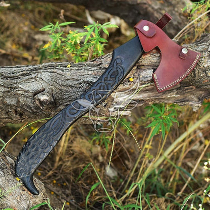 EBK-145 Custom Handmade Carbon Steel Axe Wooden Handle Gift For Father, Fathers day Gift, Anniversary Gift , Christmas Gift For Him