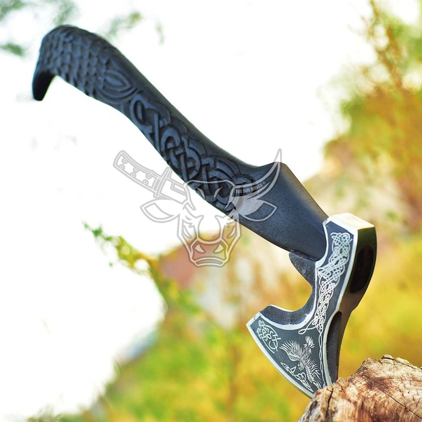 EBK-145 Custom Handmade Carbon Steel Axe Wooden Handle Gift For Father, Fathers day Gift, Anniversary Gift , Christmas Gift For Him