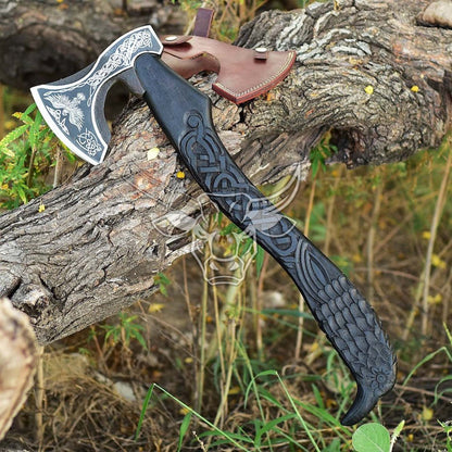EBK-145 Custom Handmade Carbon Steel Axe Wooden Handle Gift For Father, Fathers day Gift, Anniversary Gift , Christmas Gift For Him