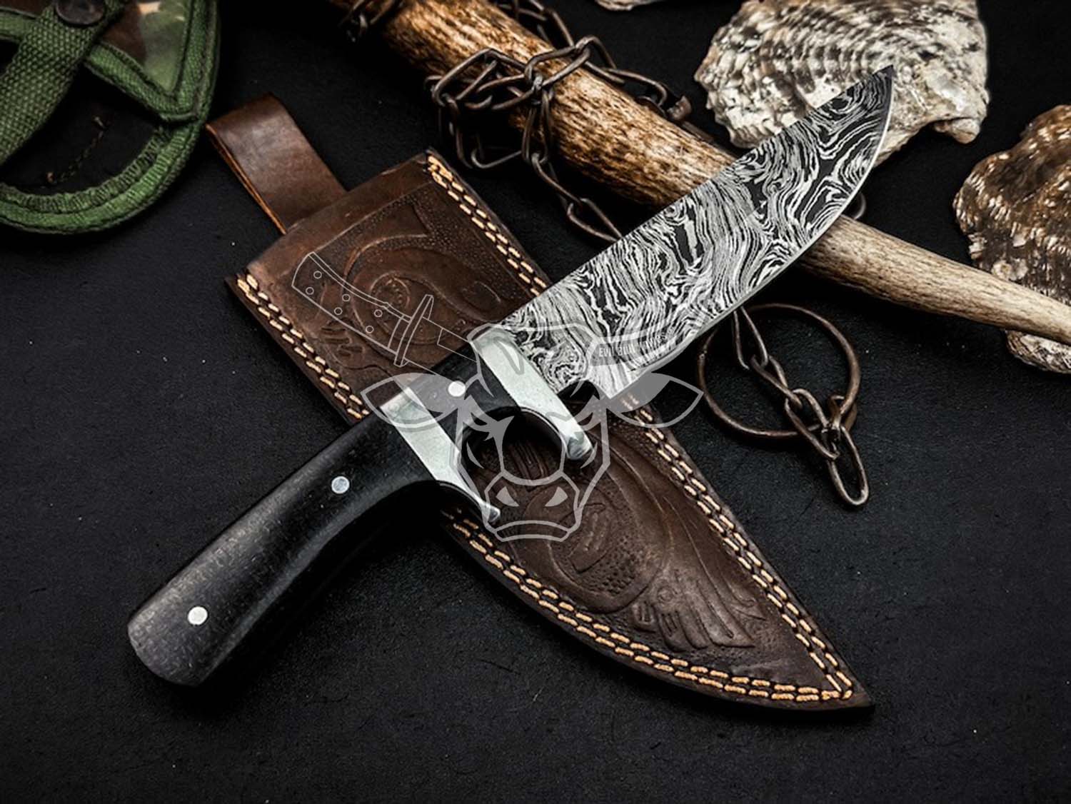EBK-143 Damascus Bowie Knife