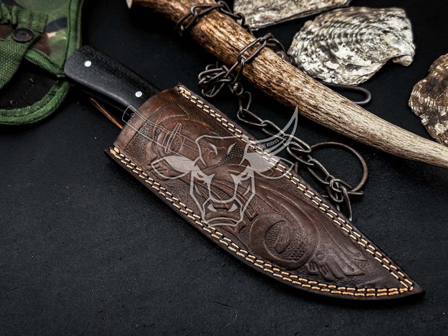 EBK-143 Damascus Bowie Knife