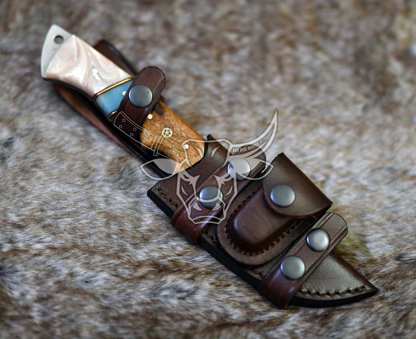 EBK-128 Custom Handmade Damascus Gut Hook Knife A Precision Companion for the Modern Hunter's Pursuit Christmas Gift For Him