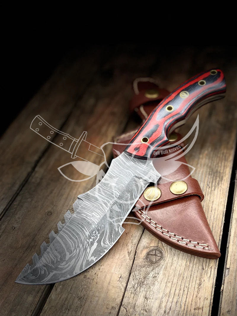 EBk-30 Handmade Damascus tracker knife Gift for Groomsman, Anniversary Gift Christmas Gift for Him