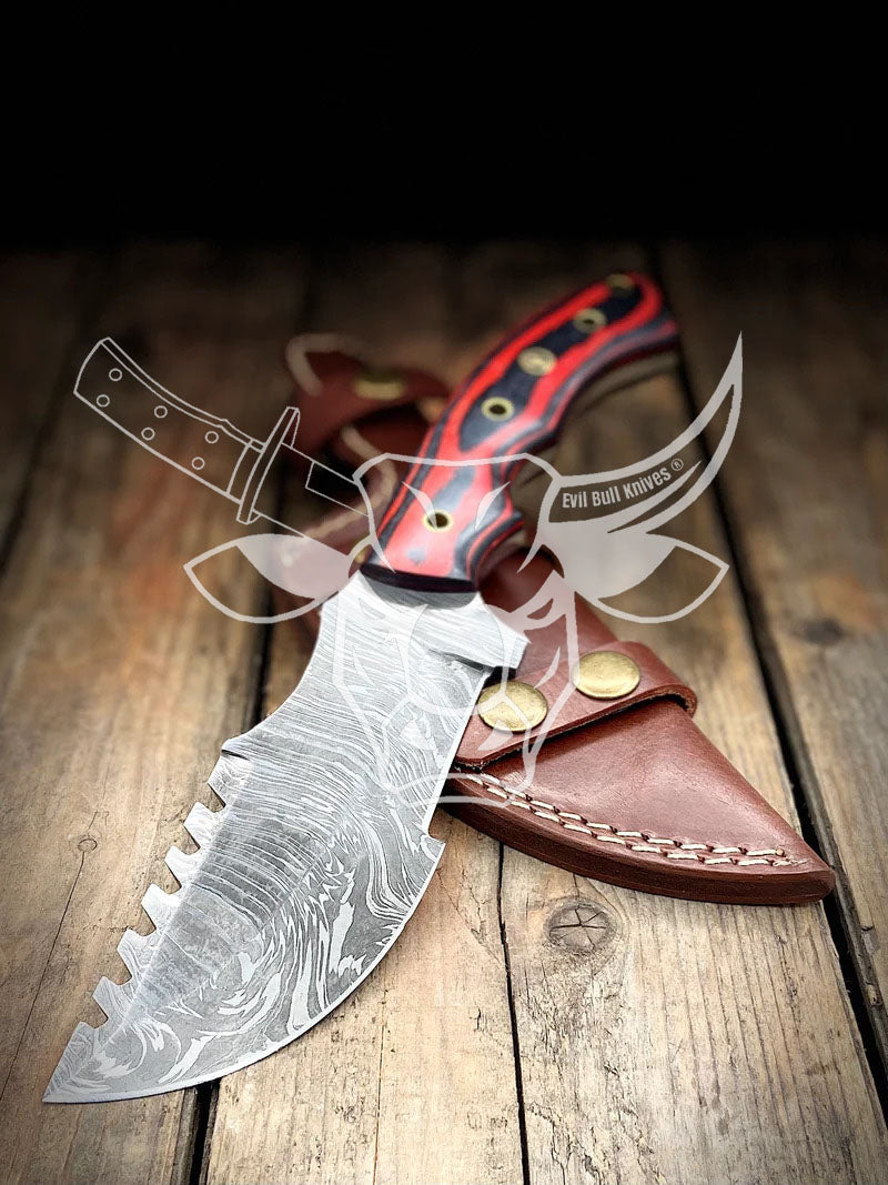 EBk-30 Handmade Damascus tracker knife Gift for Groomsman, Anniversary Gift Christmas Gift for Him