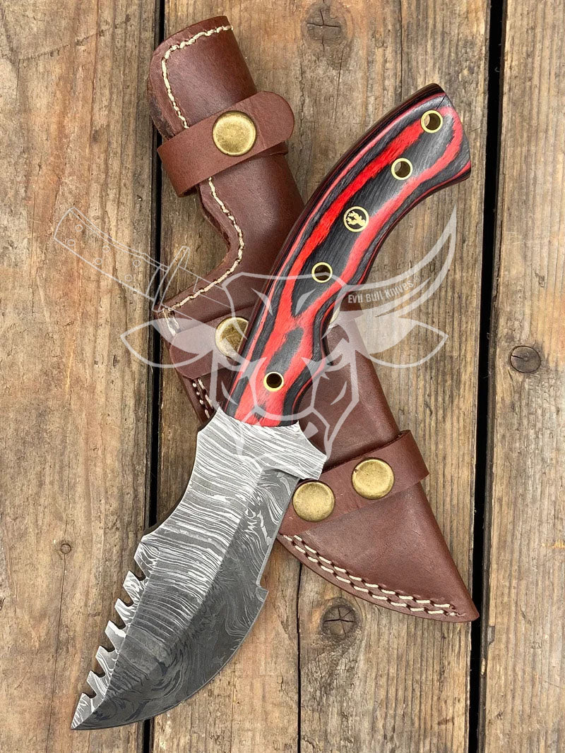 EBk-30 Handmade Damascus tracker knife Gift for Groomsman, Anniversary Gift Christmas Gift for Him