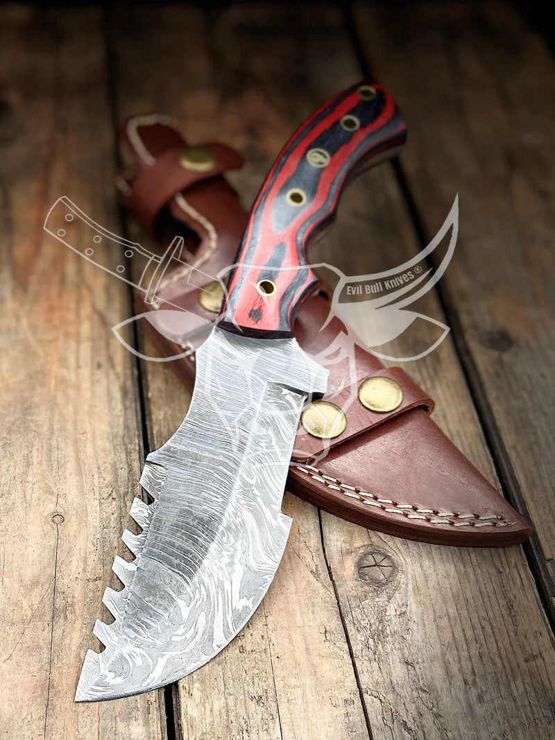 EBk-30 Handmade Damascus tracker knife Gift for Groomsman, Anniversary Gift Christmas Gift for Him