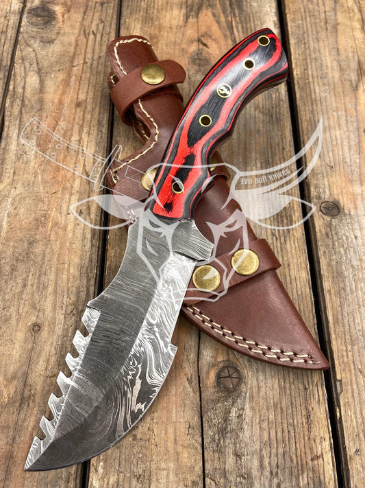 EBk-30 Handmade Damascus tracker knife Gift for Groomsman, Anniversary Gift Christmas Gift for Him