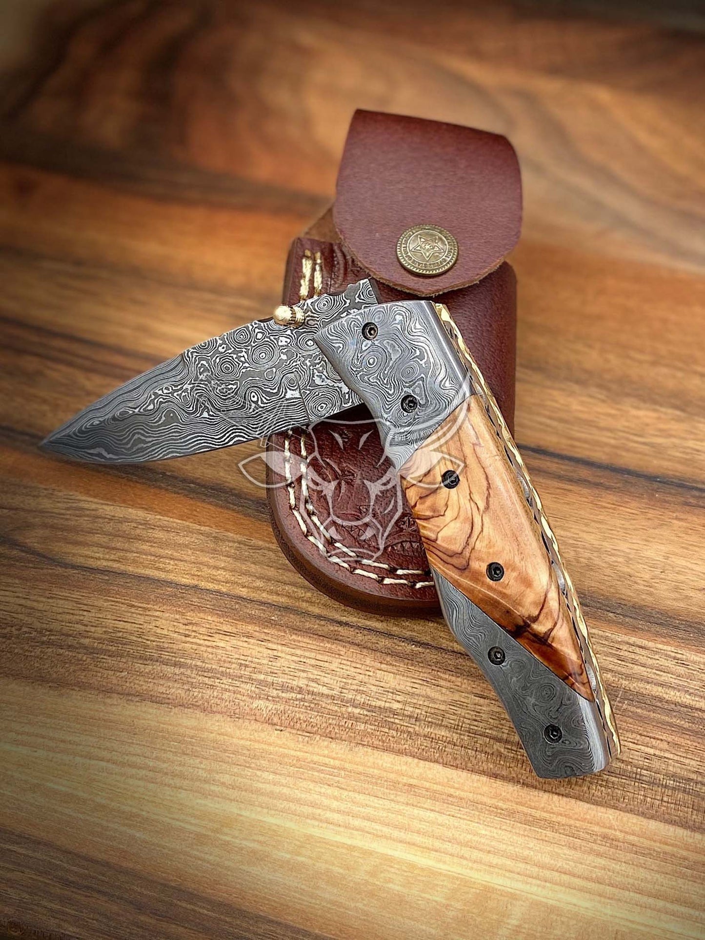 EBK-87 custom Handmade Damascus Folding Pocket Knife Anniversary Gift , Birthday Gift , Christmas Gift For Him