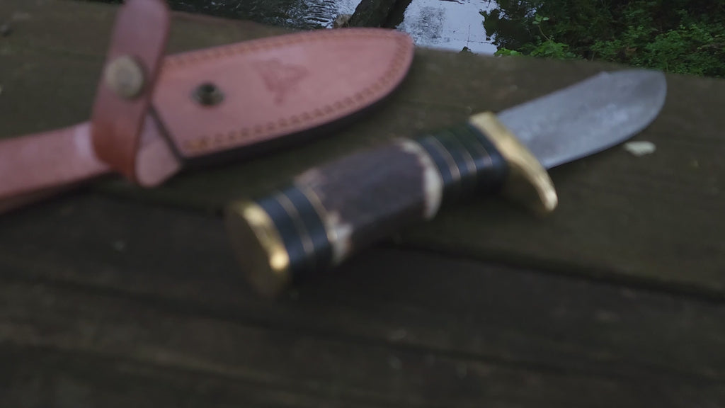 EBK-13 Stag Handle Knife