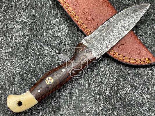 EBK-53 Custom Handmade Damascus Hunting Knife USA Made Anniversary Gift, Birthday Gift, Christmas Gift For Him